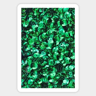 Green Scattered Sequins Magnet